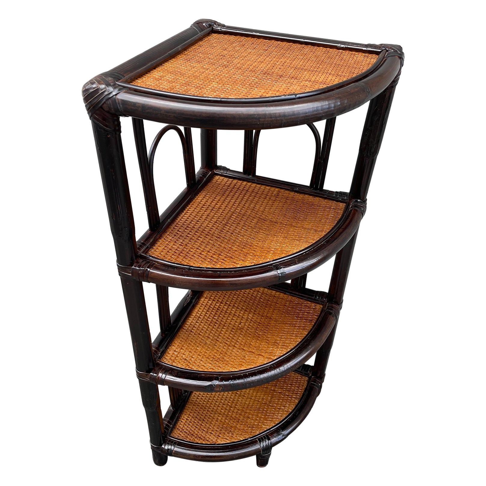 Bamboo Corner Etagere For Sale