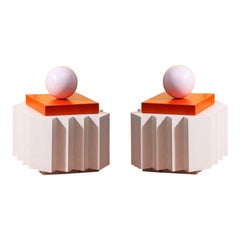 Set of 2, White Plizé Boxes, Small by Made by Choice
