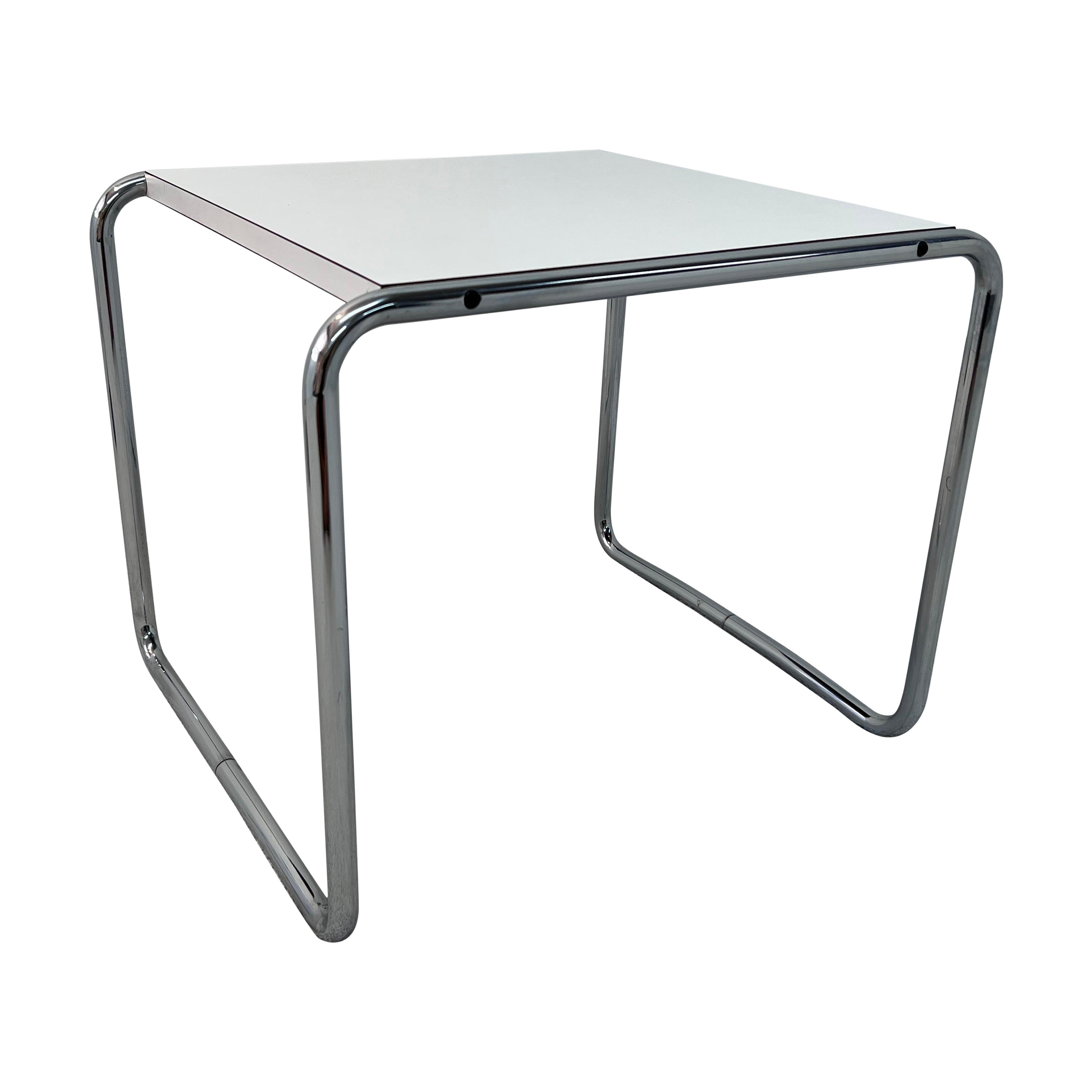 Marcel Breuer “Laccio” Chrome and Laminate Side Tables, 1960s