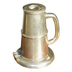 English Bronze Thunder Mug Signal Cannon with Original Side Handle, circa 1770