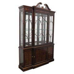 Stickley Chippendale Mahogany Breakfront China Display Cabinet