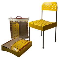 Deadstock Box Chair, Enzo Mari for Castelli, 1971, Original Bags
