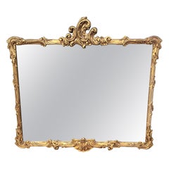 Italian Baroque Style Giltwood Mirror, Circa 1940s