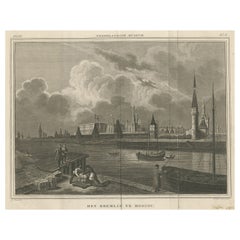 Ansicht des Moskauer Kremls, eines fortgebauten Komplexes an der russischen Hauptstadt, 1838