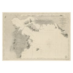 Antique Map of Part of the Chinese Coast, Explored by the French, Ca.1852