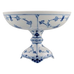 Royal Copenhagen Blue Fluted Half Lace Compote, Dated 1958