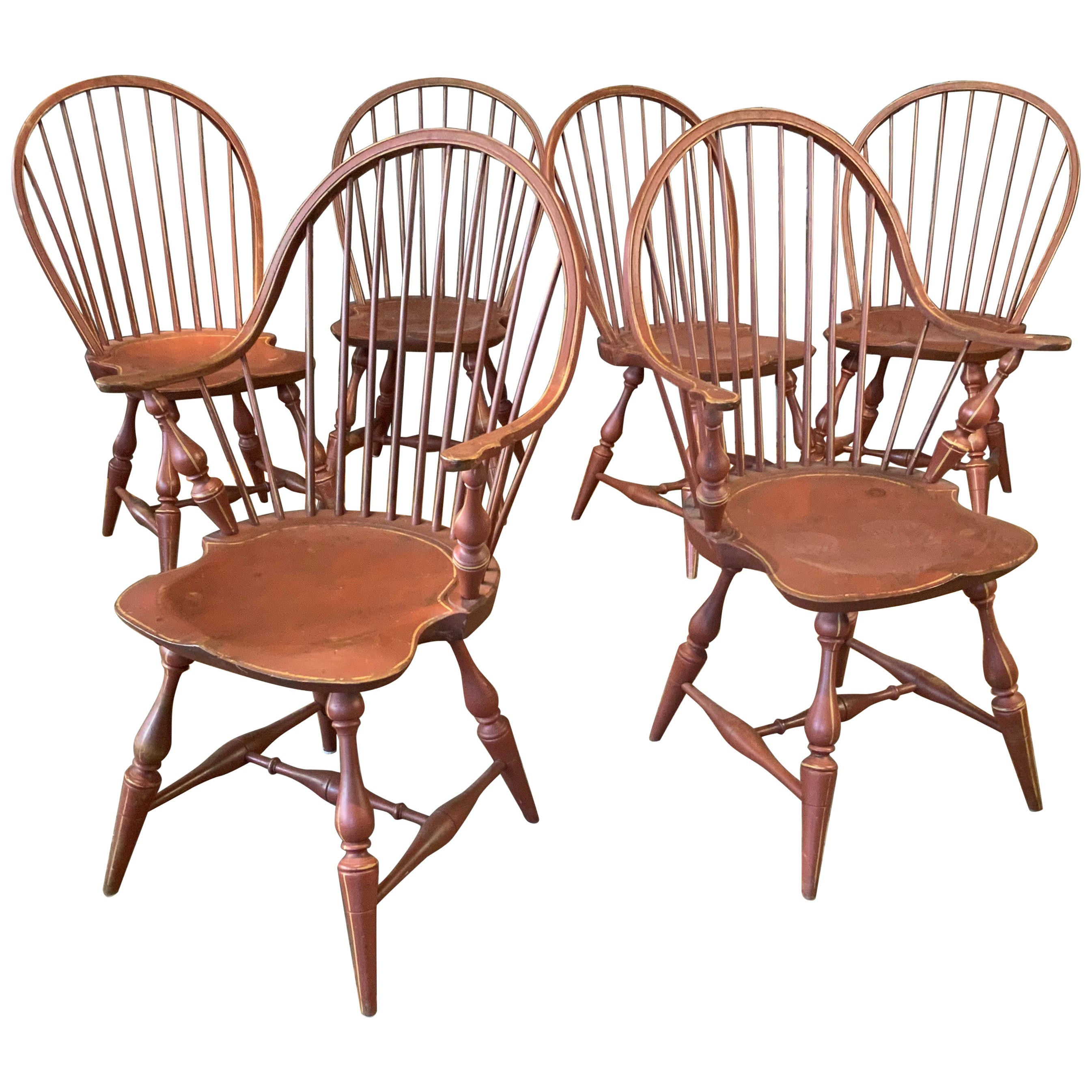 Set of Six Vintage Windson Dining Chairs