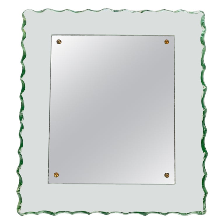 Fontana Arte Wall Mirror by Max Ingrand in Glass For Sale