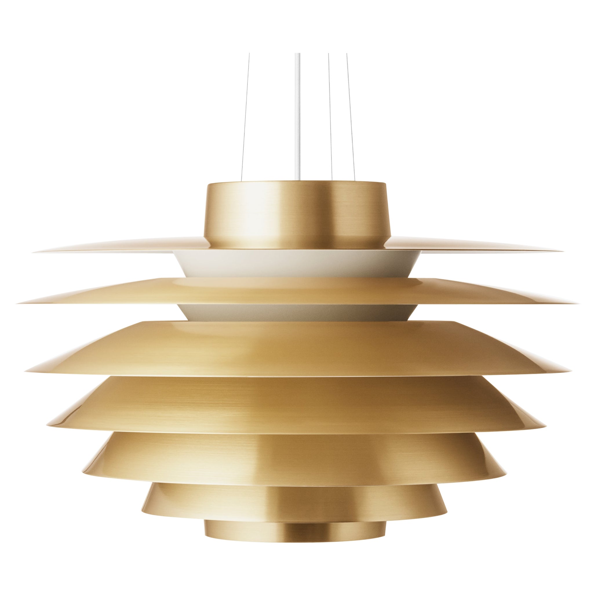 'Verona' 720 Brass Pendant Lamp by S. Middelboe for Lyfa 'New Edition'