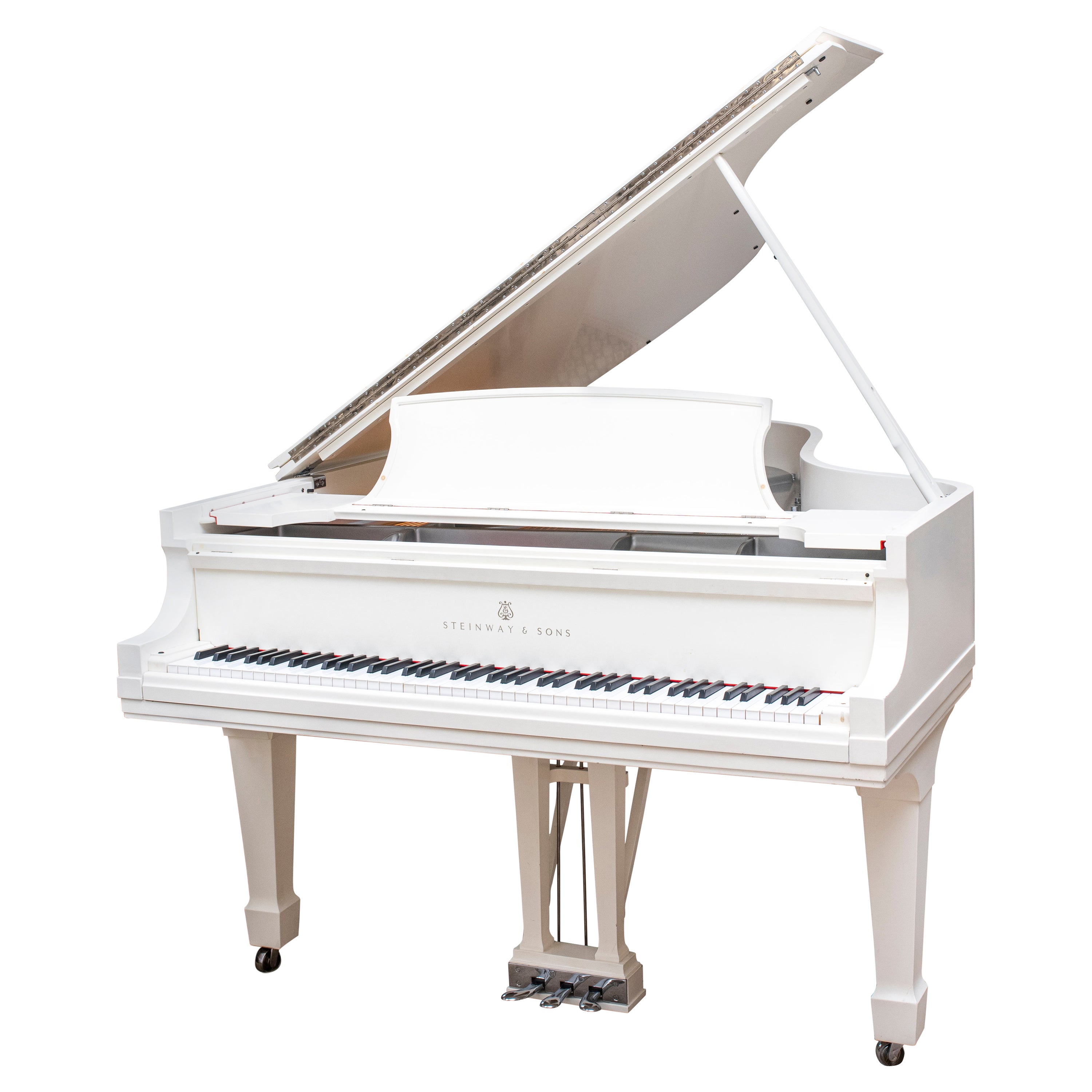 Steinway B Grand Piano in White Lacquer