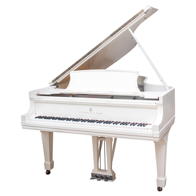 Steinway B Grand Piano in White Lacquer at 1stDibs | white steinway grand  piano, steinway white, steinway grand piano white