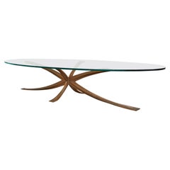 Michel Mangematin Oval Bronze Star Cocktail Couchtisch