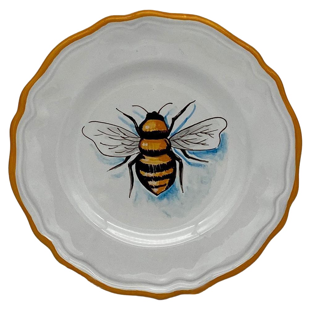 Insect Handpainted Ceramic Dessert Plates Bee For Sale