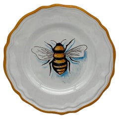 Piatto da dessert in ceramica dipinto a mano - Bumblebee, Insect Collectional
