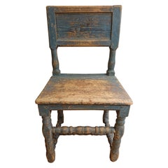 18th Century Swedish Baroque Chair with Original Paint Swedish Antiques