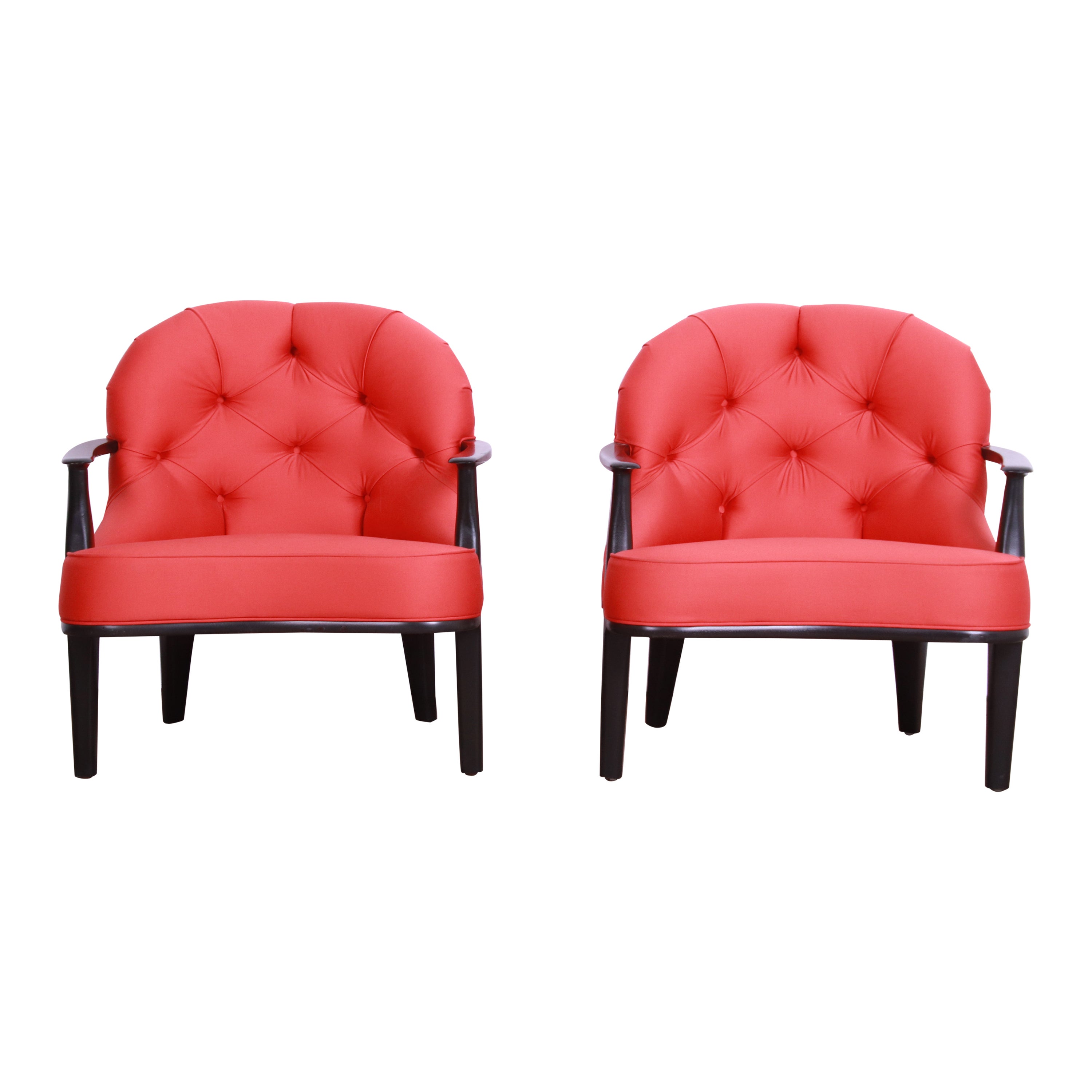Edward Wormley for Dunbar Janus Collection Lounge Chairs, Pair