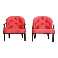Edward Wormley for Dunbar Janus Collection Lounge Chairs, Pair