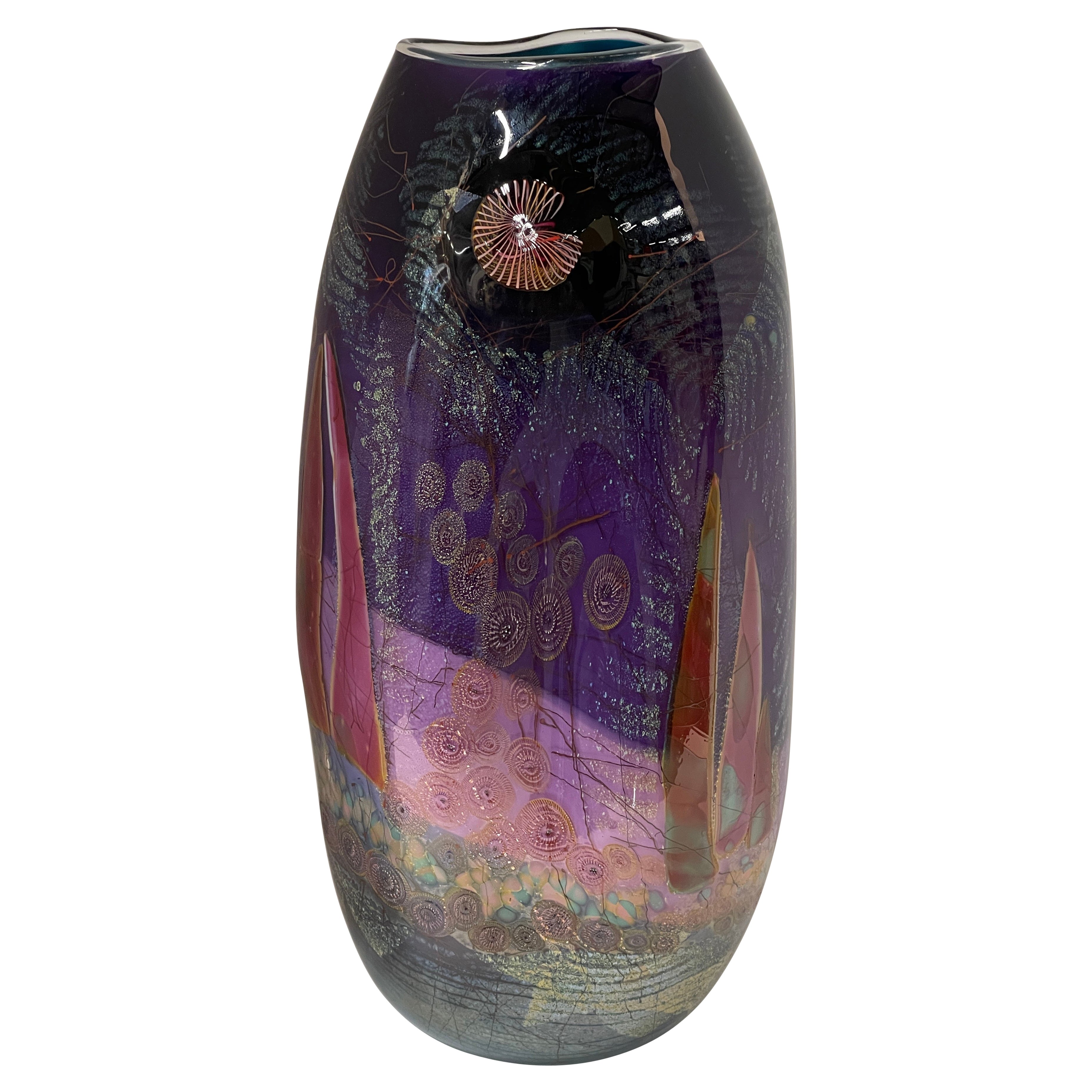 Chris Hawthorne Art Glass Vase