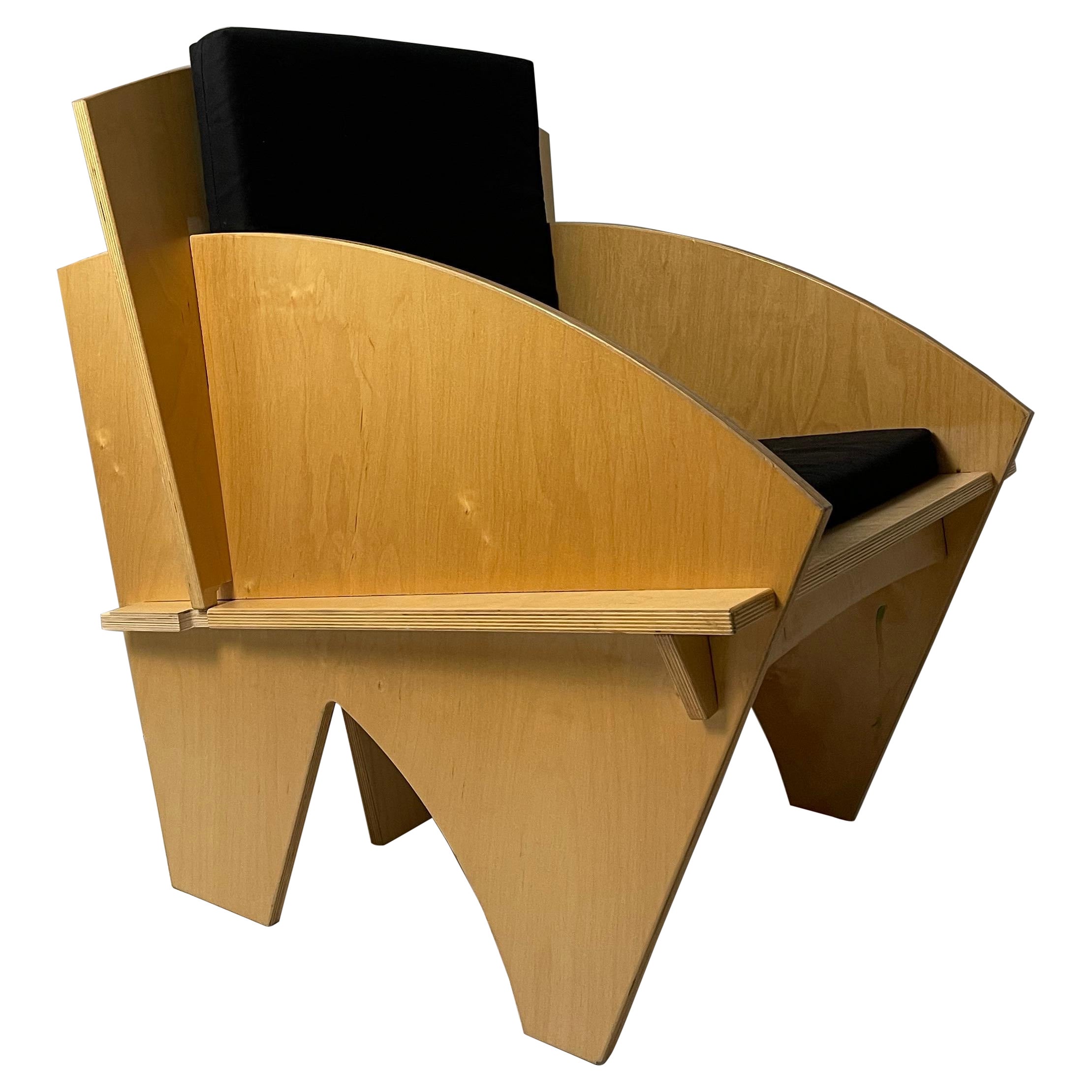 Postmodern Plywood Puzzle Chair For Sale