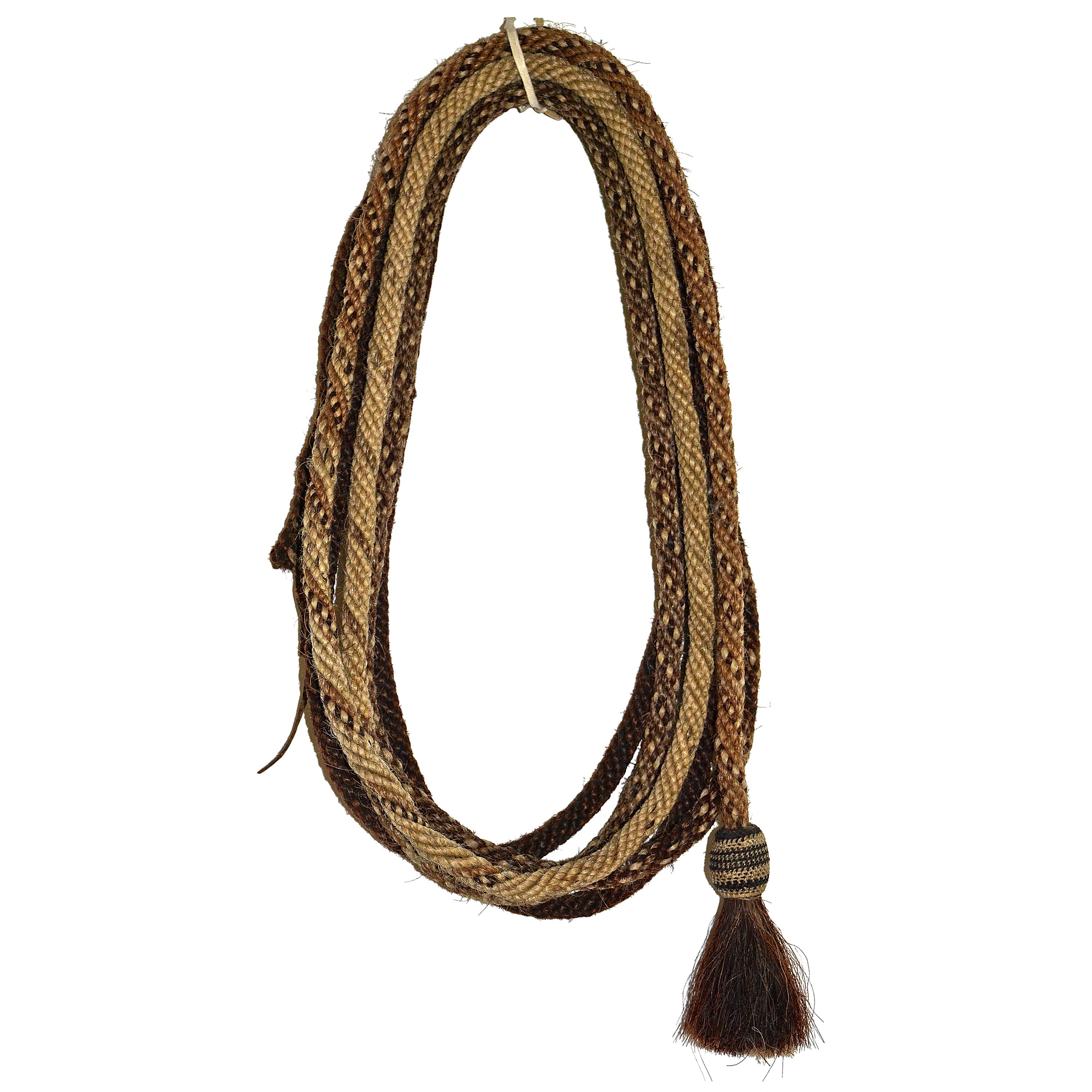 Longue corde Navajo du 19ème siècle en crin de cheval tressée en vente