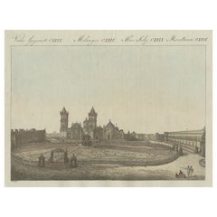 Antique Print of the Main Square or Zócalo in Mexico City, 1807