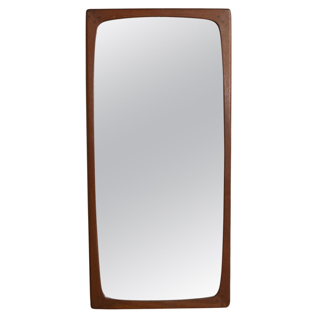 Isa Bergamo Italian Design Teak Mirror For Sale