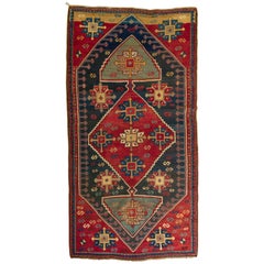 Unusual Antique Kazak Caucasian Carpet