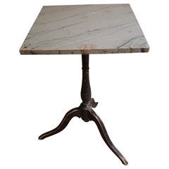 19th Century Swedish Gustavian Pedestal Table with Original Paint Antiques