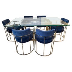 Iconic Milo Baughman Thayer Coggin Mid-Century Dining Room Set Table & 6 Chairs