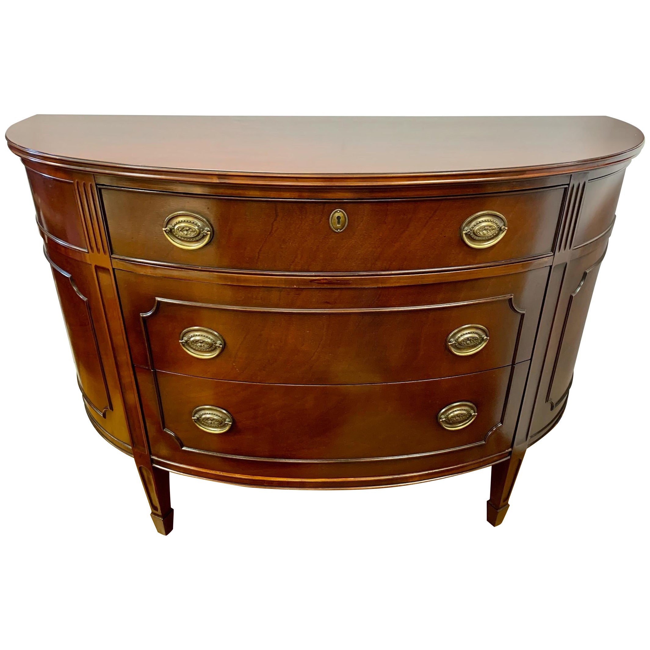 Traditional Mahogany Bow Front Chest of Drawers
