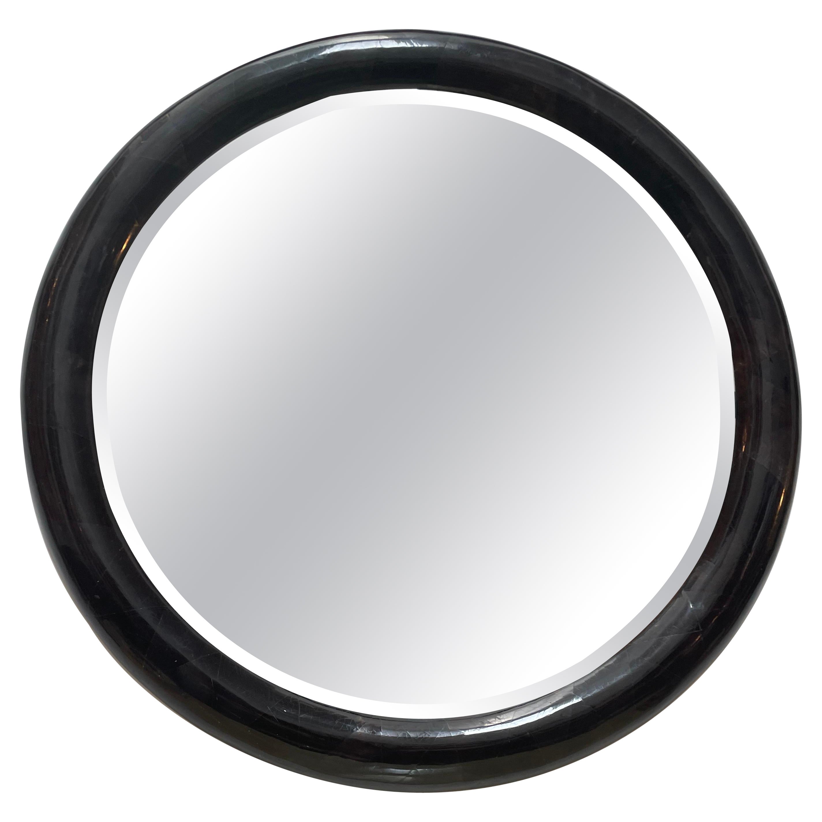 MidCentury Modern Round Mirror For Sale at 1stDibs