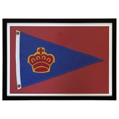 Mid-Century Framed Yacht Club Flag