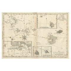 Ancienne carte du royaume de Tonga, également connue sous le nom d'îles amicales, vers 1780