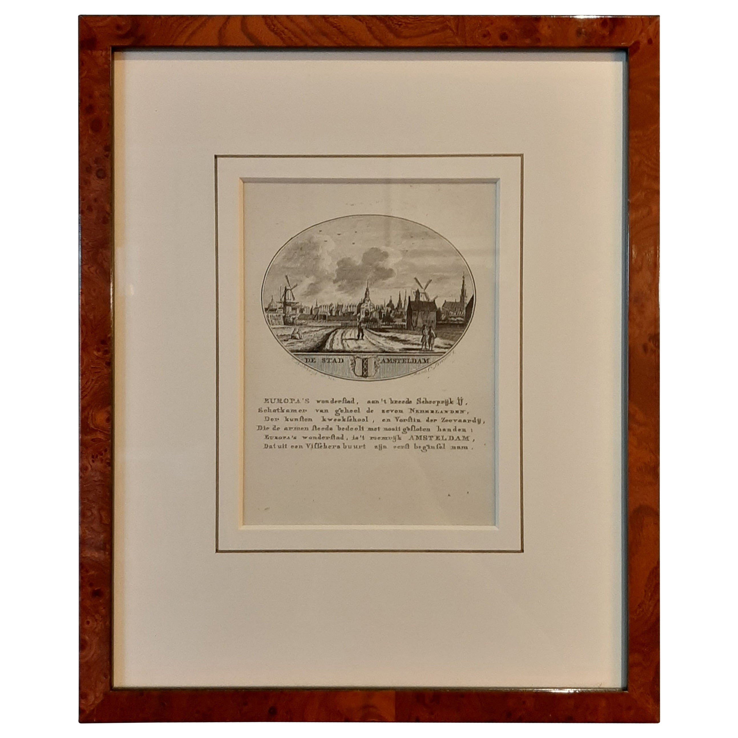 Nicely Framed View on the 'Spaarndammerdijk' in Amsterdam, the Netherlands, 1795 For Sale