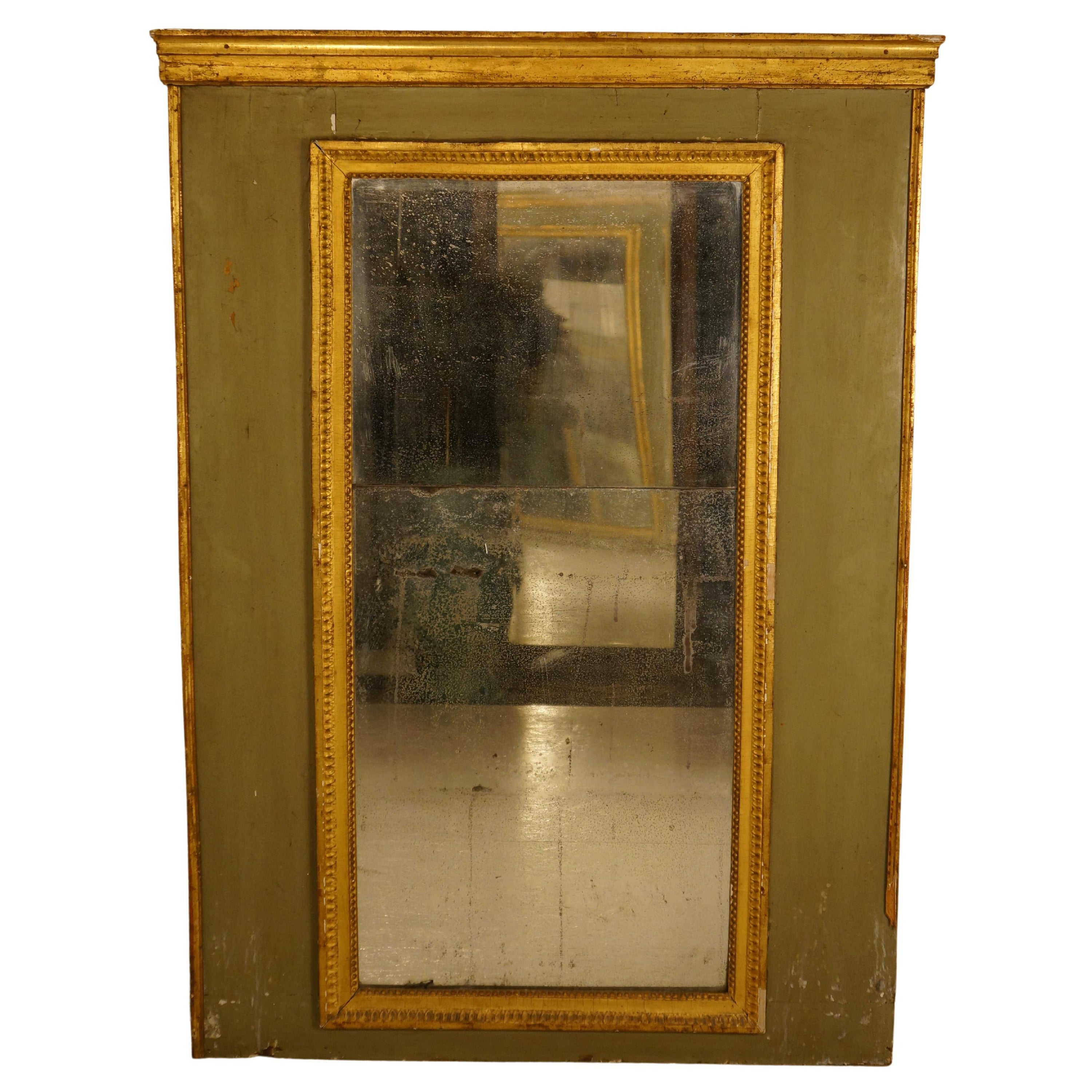 19th Century French Empire Period Trumeau Mirror For Sale
