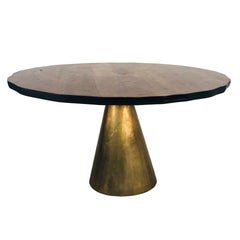 Organic Top Table with Bronze Base
