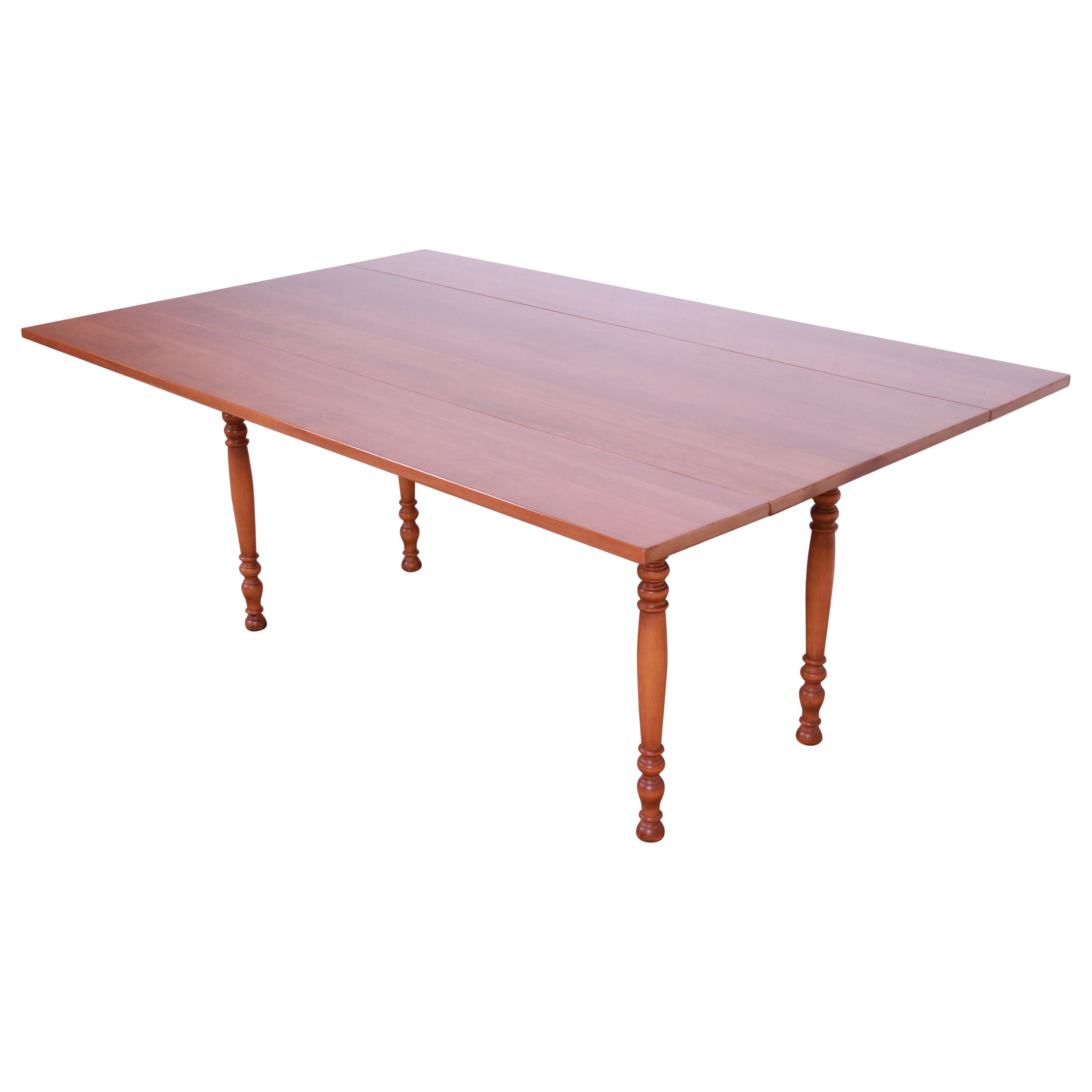 Stickley American Colonial Solid Cherry Wood Harvest Dining Table, 1956 For Sale