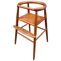 Hoher Stuhl aus Teakholz entworfen von Nanna Ditzel