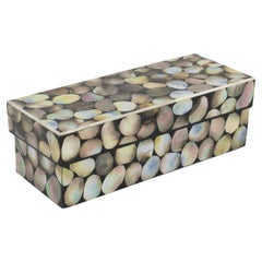 Early R and Y Augousti Paris Seashell Marquetry Box