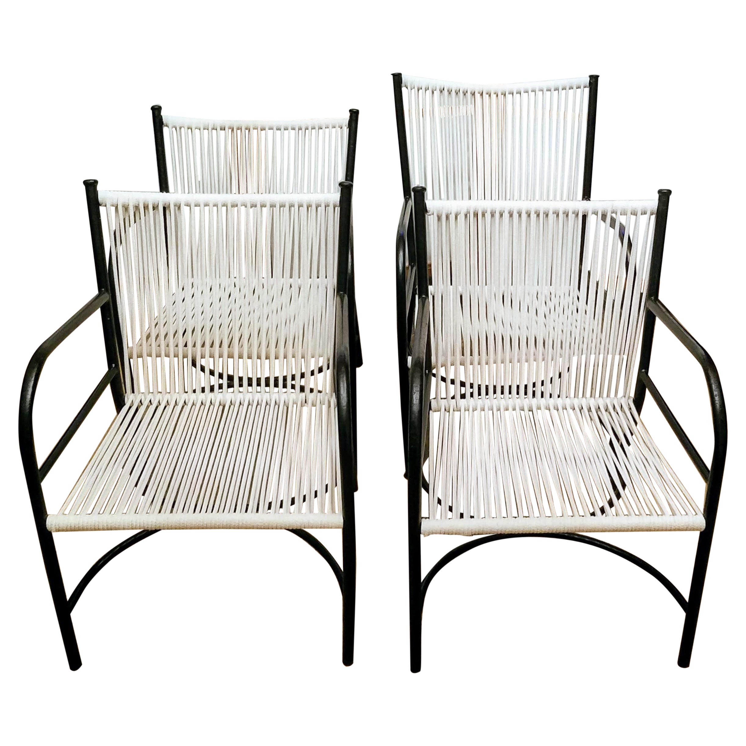 Robert Lewis Set of Four Lounge Chairs Studio Crafted Santa Barbara, CA. 1940s For Sale