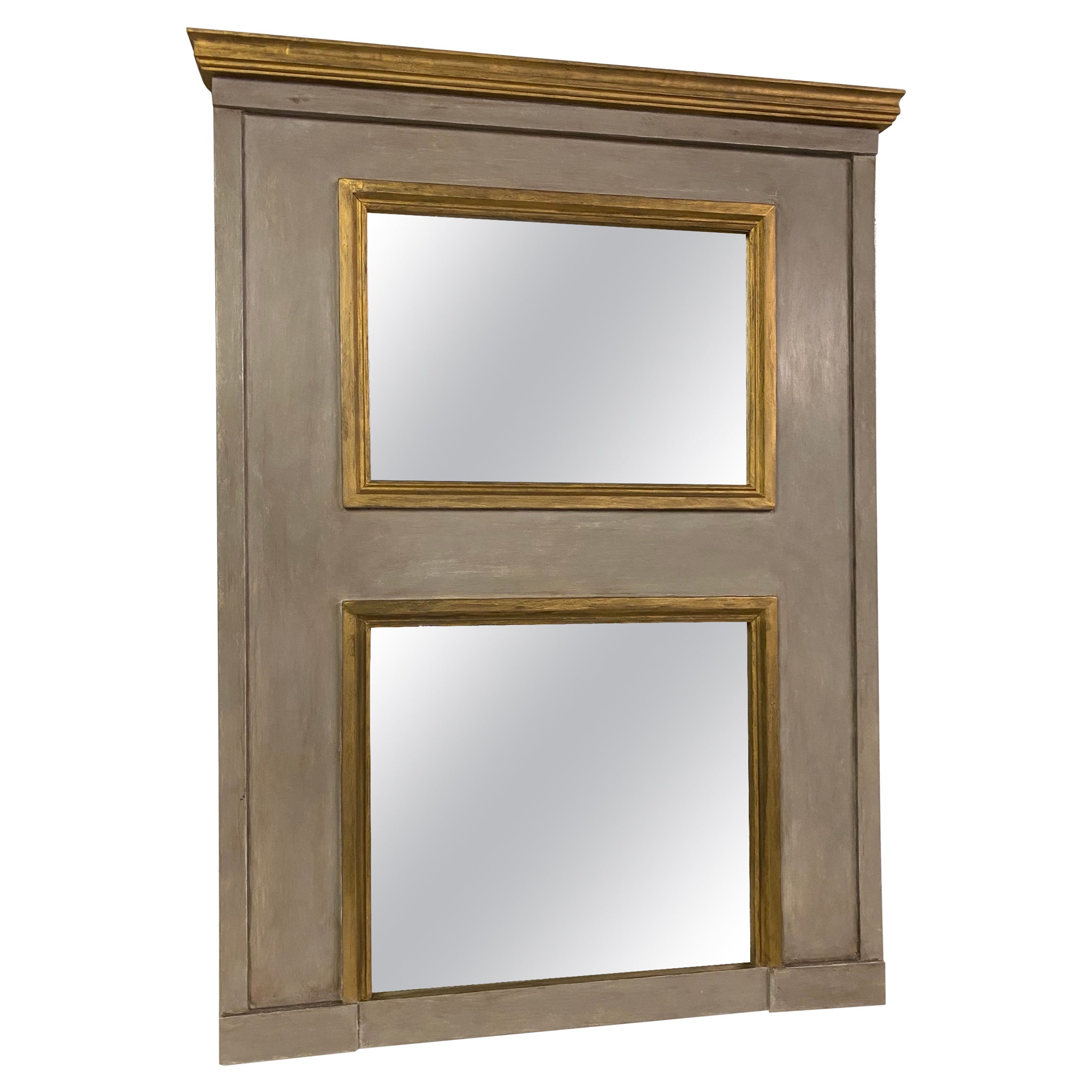 Custom Neoclassical Style Trumeau Mantel Mirror