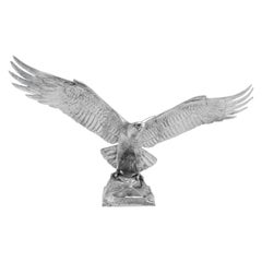 Monumental 3.2kg Cast Sterling Silver Model of an Eagle, Garrard London 1995