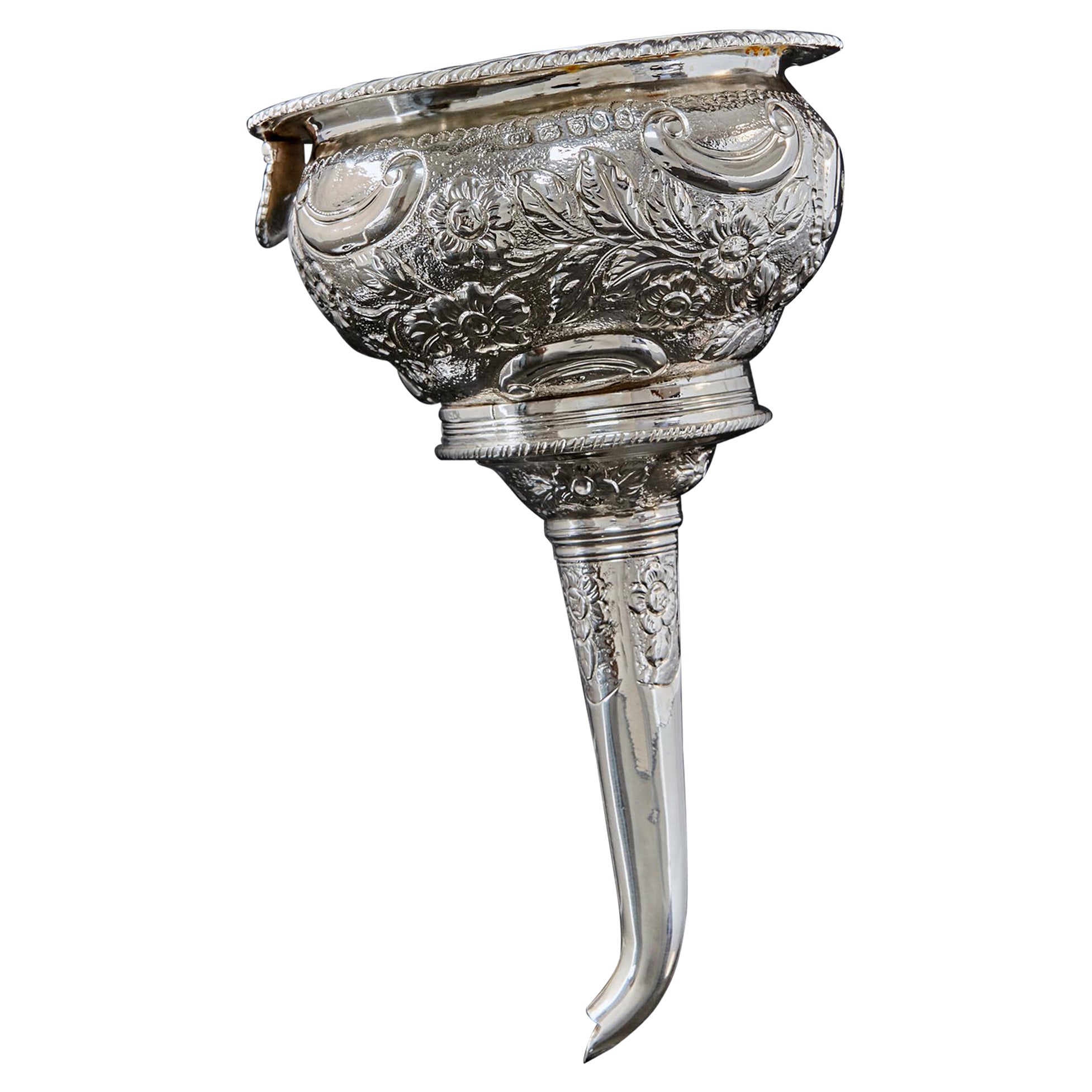 George III Regency Silver Wine Funnel