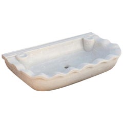 White Limestone Sink Molded Basin