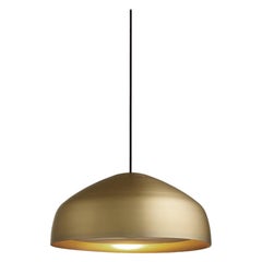 Large Modern Anodized Gold Champagne Pendant Light with Diffuser