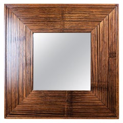 20th-Century Mirror in Original Square Frame