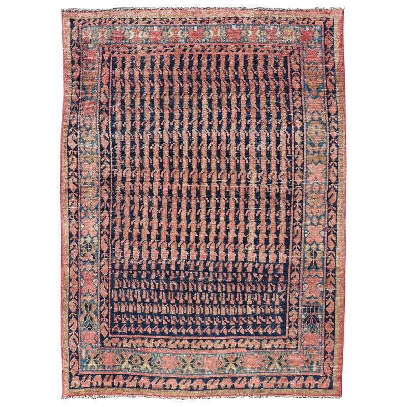 Persian Hand Knotted Tribal Bird Motif Red Ghashghai Rug at 1stDibs