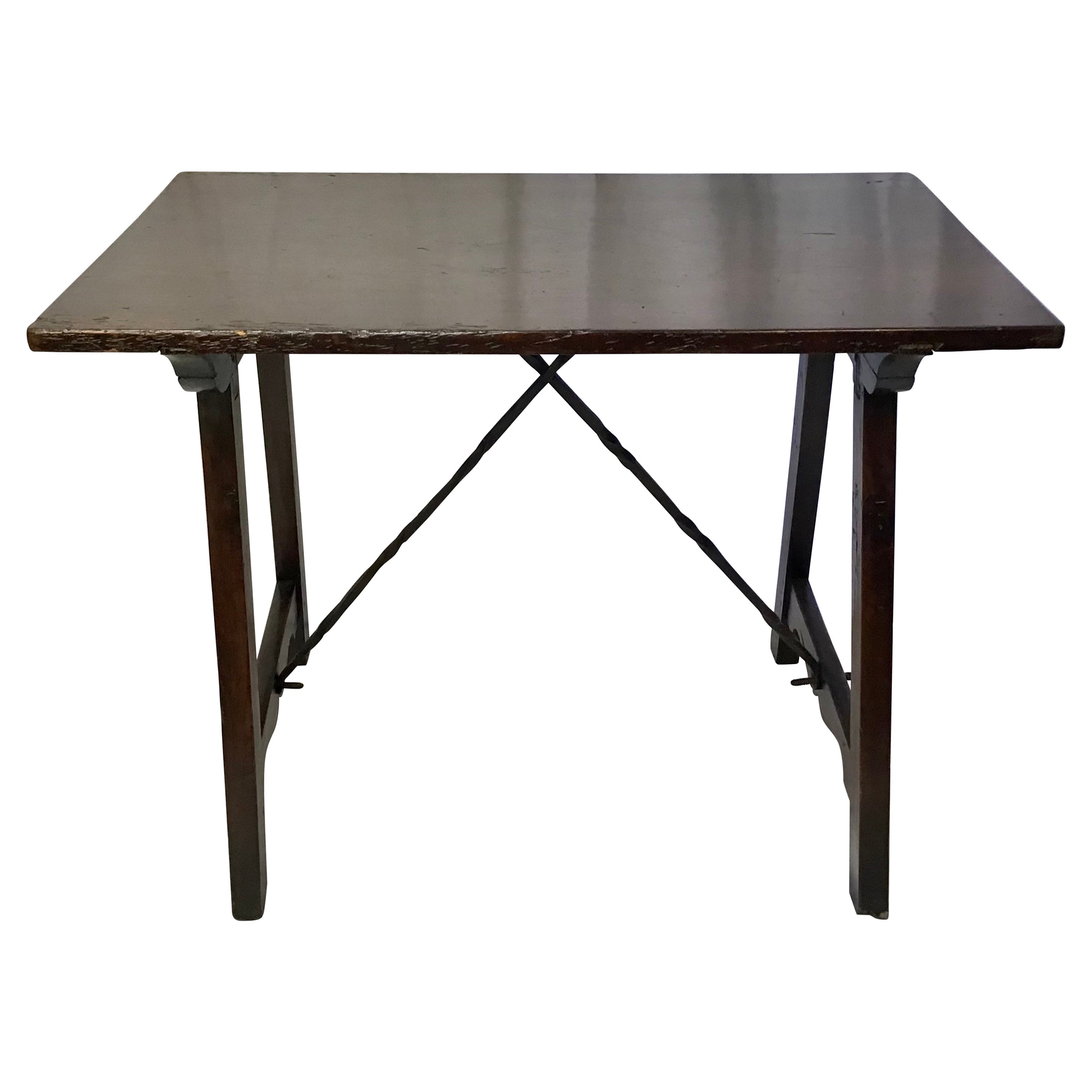17th C. Italian Walnut Baroque Trestle Table