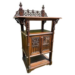 Oak Neo Gothic Cabinet / Sideboard, 19th Century