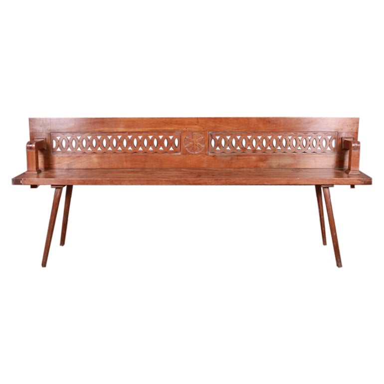 Antique Hall Bench, Monks Bench, Settle, Hall Bench, Scotland 1870